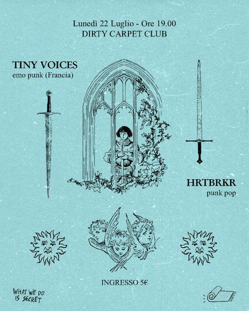 TINY VOICES (emo punk, Fr) + HRTBRKR (punk pop, Dirty Carpet)