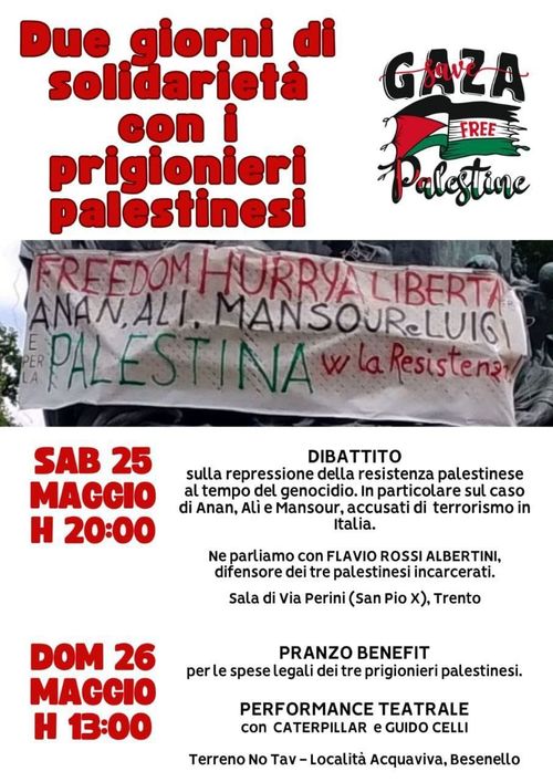 Dibattito - Due giorni di solidarietà con i prigionieri palestinesi