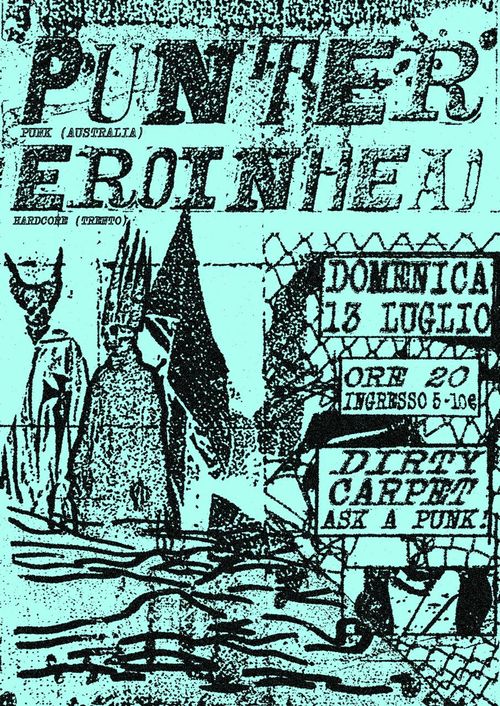 PUNTER (punk, Australia) + EROINHEAD (hc, val di fiemme)