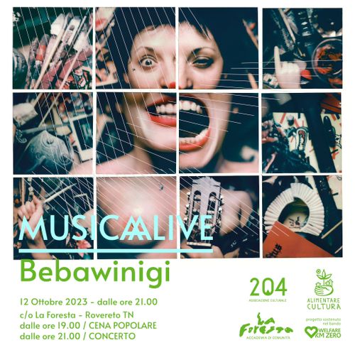 Musicaàlive con Cena POPolare e concerto Bebawinigi