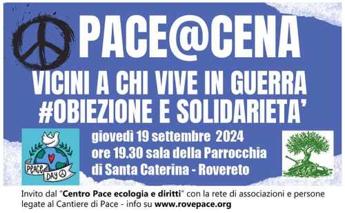 Pace @cena   #obiezione e solidarietà